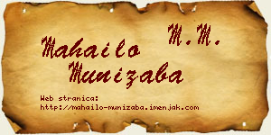 Mahailo Munižaba vizit kartica